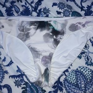 Atheleta watercolor white bikini bottoms